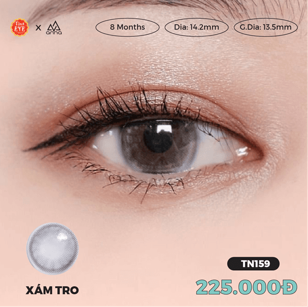 Kính áp tròng màu xám tro mềm mại, nâng niu đôi mắt cả ngày dài