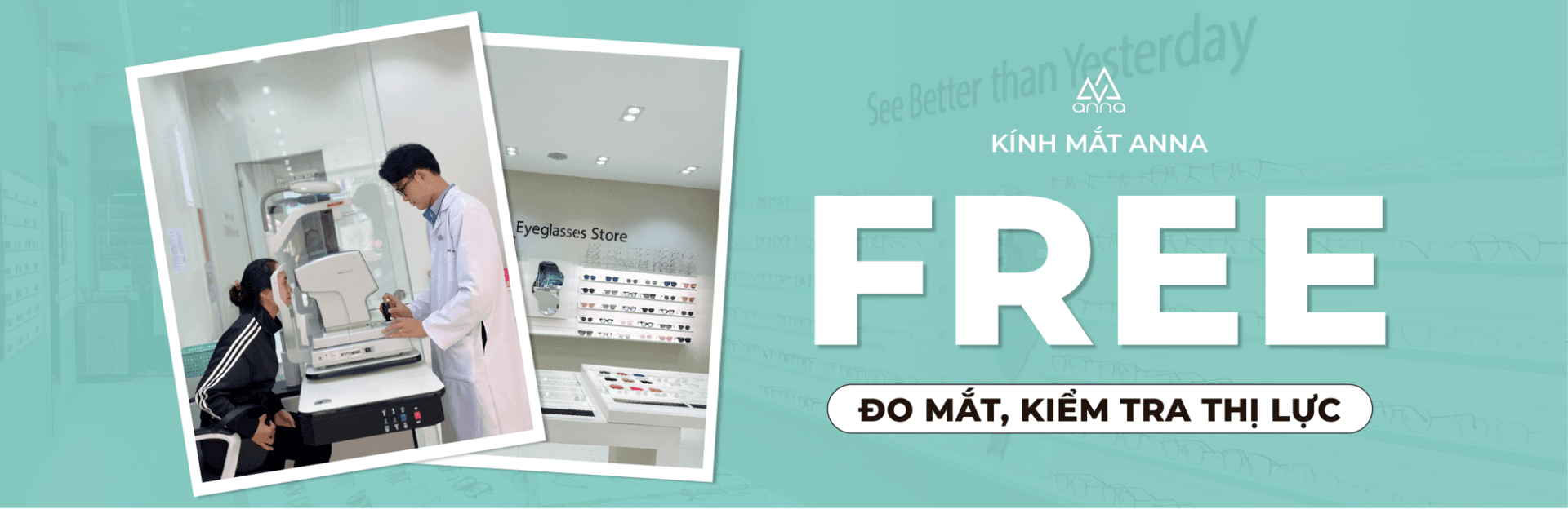 Kính Mắt Anna chuyên cung cấp dịch vụ đo và kiểm tra mắt miến phí