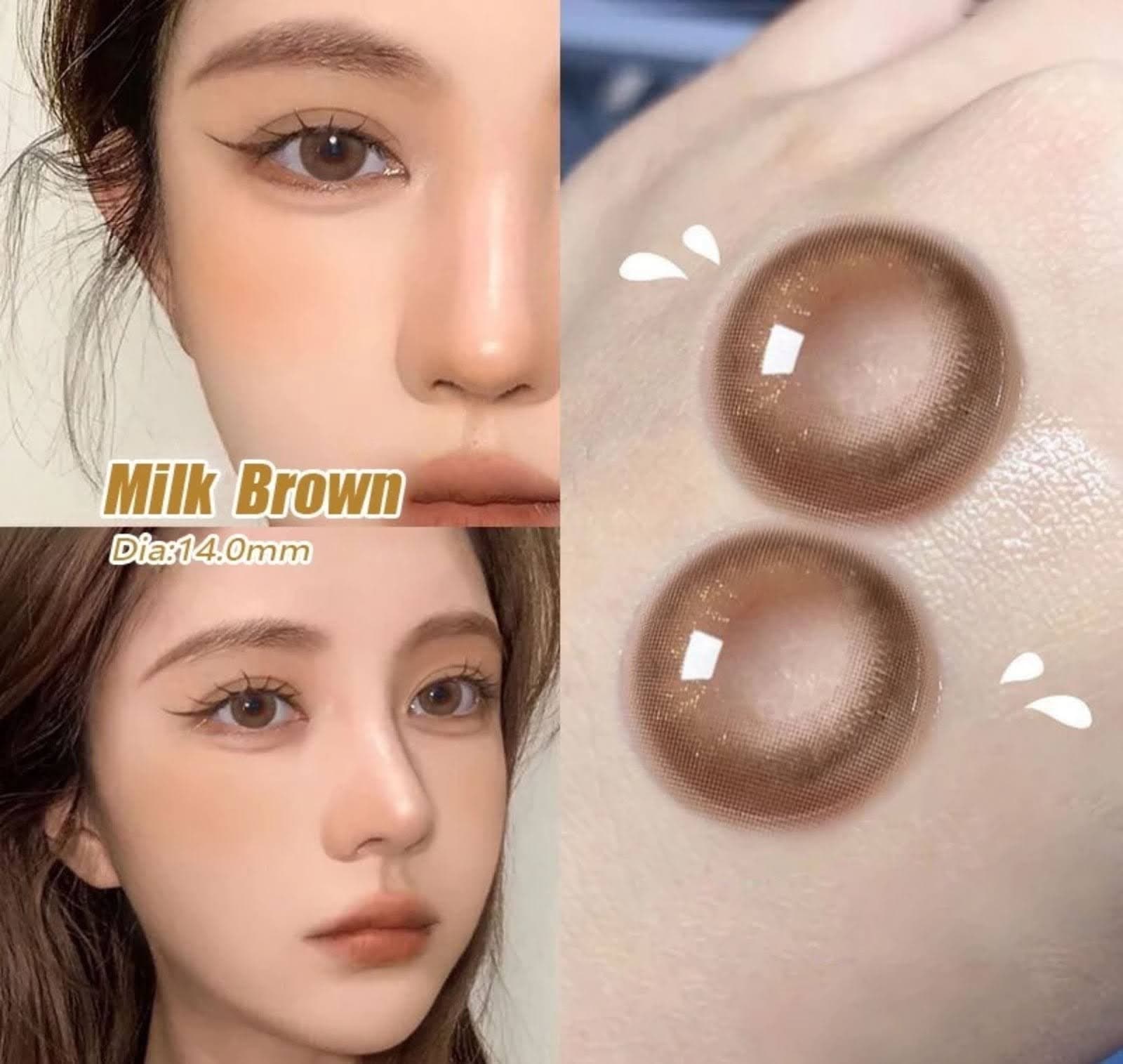 Màu kính áp tròng Milk Brown
